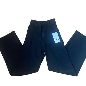 Zara Dark Black Straight Jeans